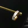 Japanese universal golden small design ring stainless steel, light luxury style, micro incrustation, pink gold, does not fade
