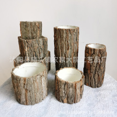 Christmas wreath tree bark flower bucket creative vase floral fresh flowers floral arrangement materials rustic style flower box