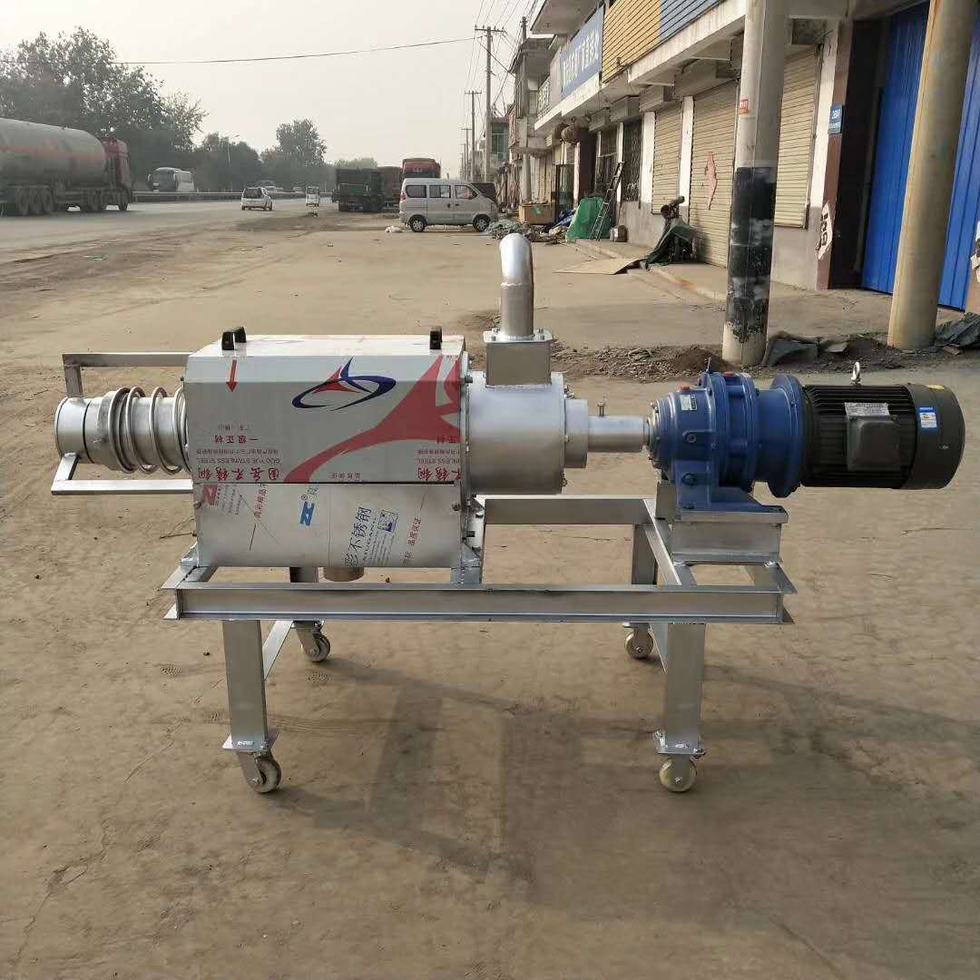 牛粪加工肥料分离机 加长自吸泵猪粪处理机 新款斜筛式分离机