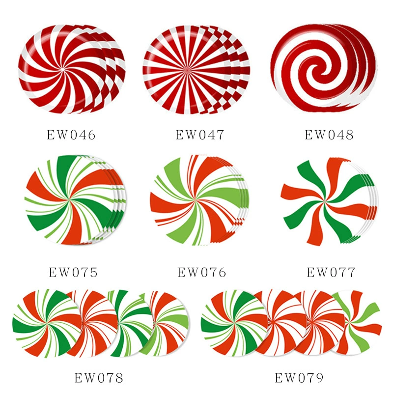 Рождество новые творческие конфеты наклейки DIY самоклеящиеся круглые праздничные украшения мультфильм напольные наклейки ПВХ настенные наклейки