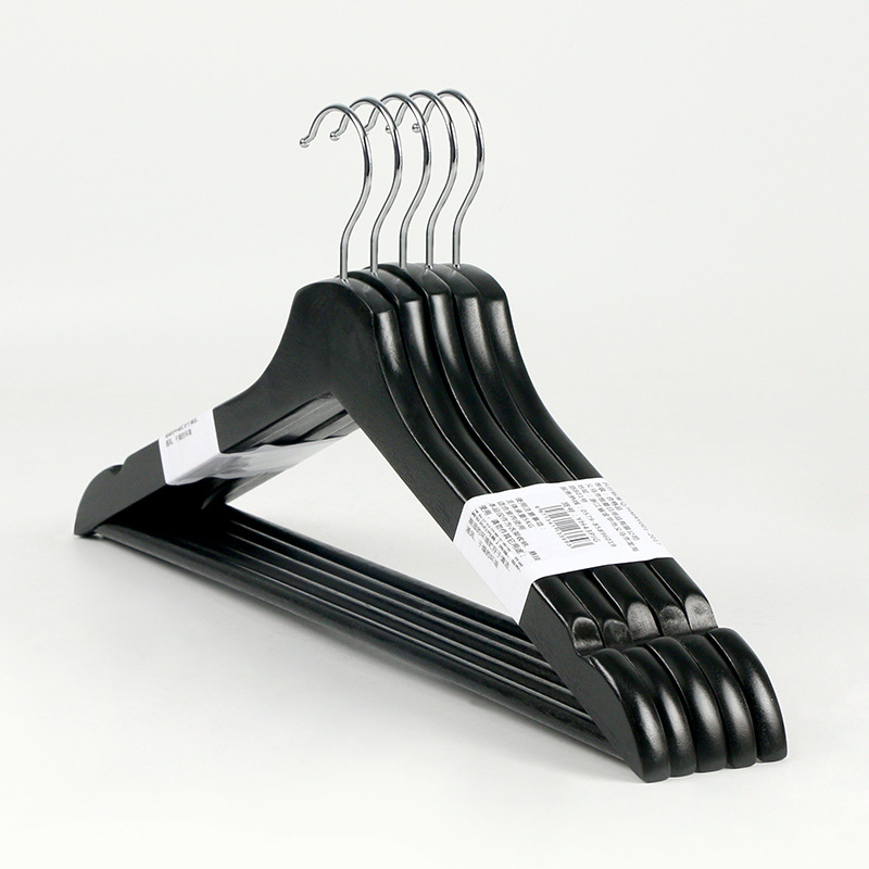 壹級衣架平頭白色木衣架黑色酒店服裝店衣架成人晾衣架衣架子批發