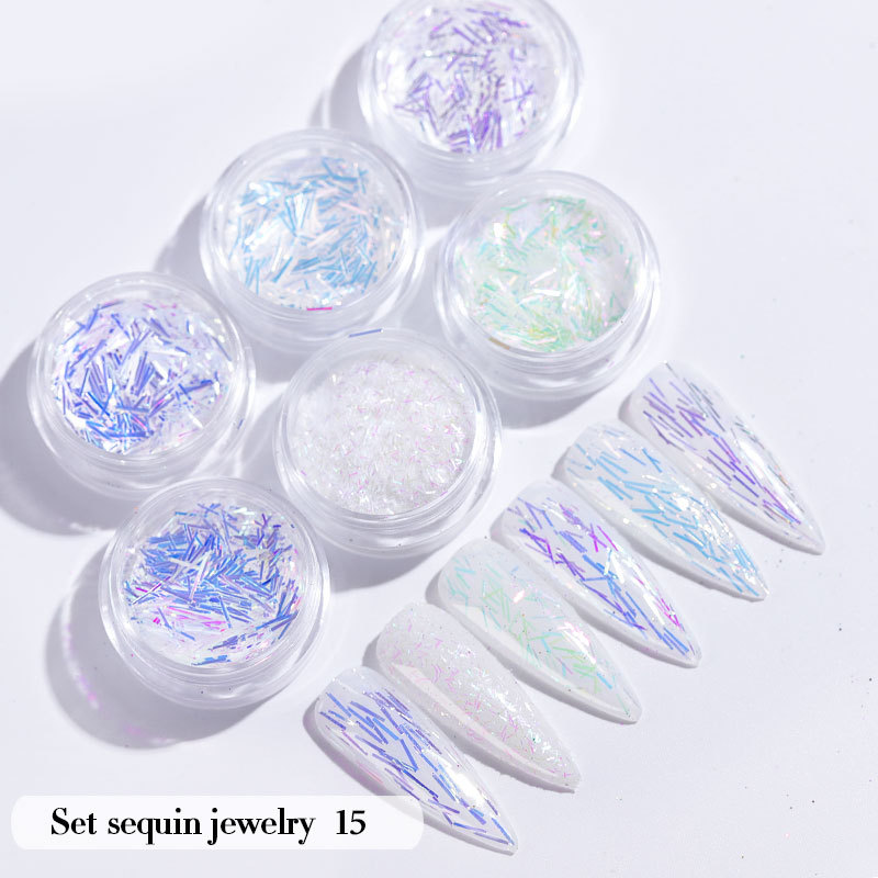 Mode Couleur Unie Paillette Accessoires Pour Ongles 1 Jeu Nail Fournitures display picture 19