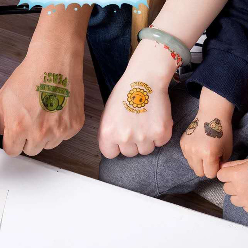 Plants vs Zombies peripheral toys stickers tattoo stickers children's creative toys