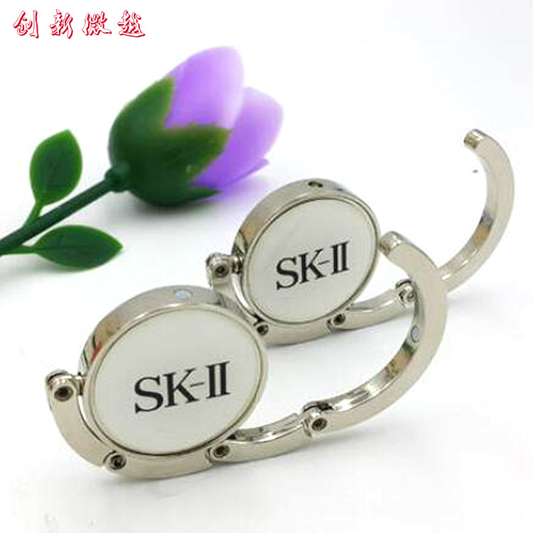 Personalizado regalos de metal para hacer logo pegatinas epoxi gancho partido conmemorativo bolsa percha personalizable