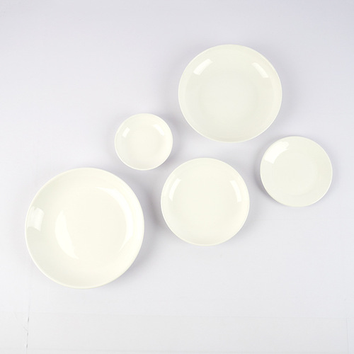 Manufacturer wholesale white ceramic water dish four-inch five-inch eight-inch calligraphy ink dish watercolor painting pigment palette