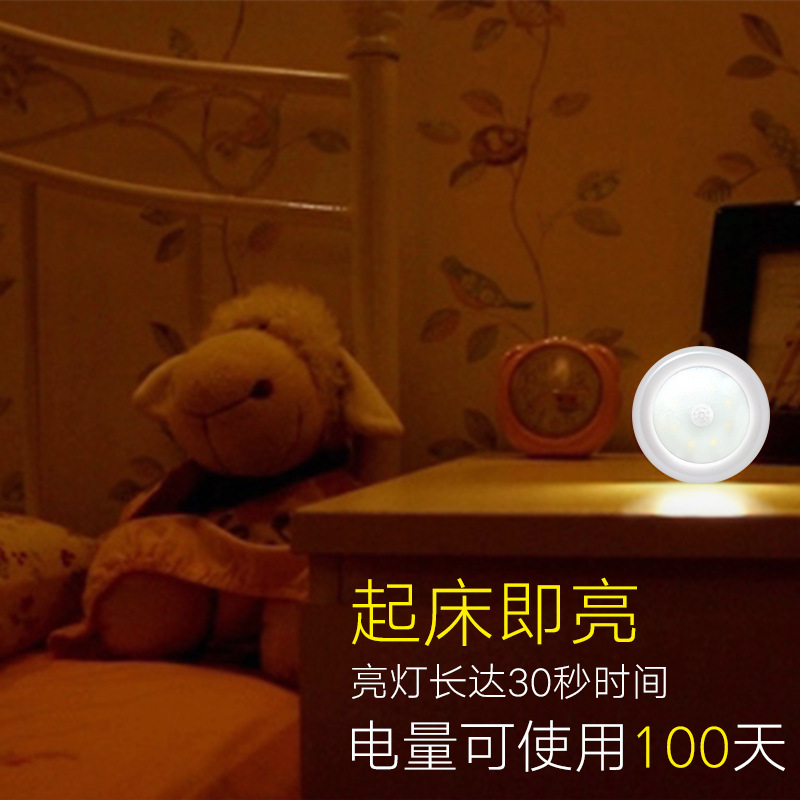 创意led人体感应灯 卧室走廊过道灯智能家居礼品红外人体感应灯