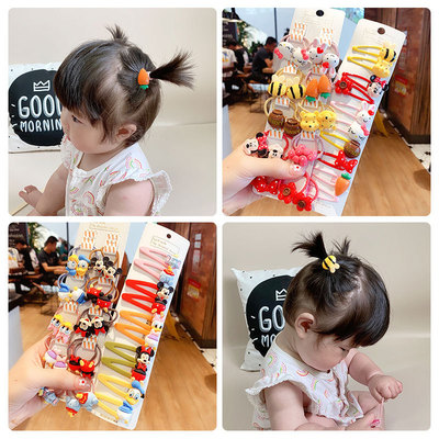 韩版可爱卡通米奇发绳ins网红少女发圈皮筋女唐老鸭发夹儿童头饰