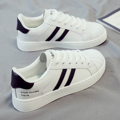 2024 Spring New White Shoes for Women Students, Versatile Sports Casual Conch Skate Shoes, Instagram Trendy