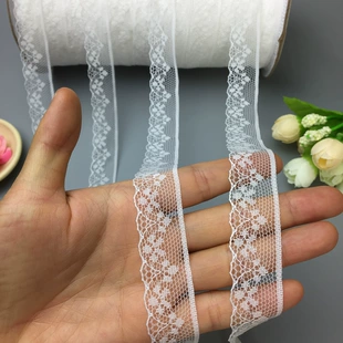 Ready stock 2CM non-elastic lace, dotted mesh lace, skin-friendly, thin, soft and dyeable