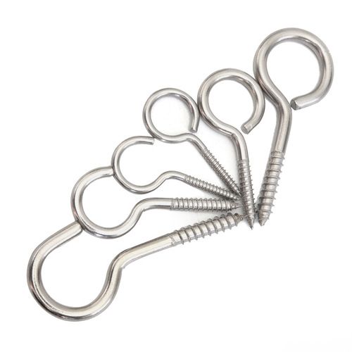 304 stainless steel sheep eye ring self-tapping screw sheep eye hook screw opening with ring hand screw wood screw self-tapping screw