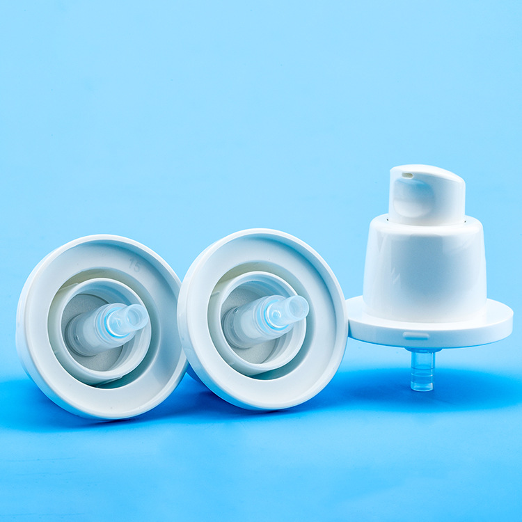 20/410粉泵 外置弹簧泵PP塑料粉泵头 化妆品粉底液身体乳按压泵头