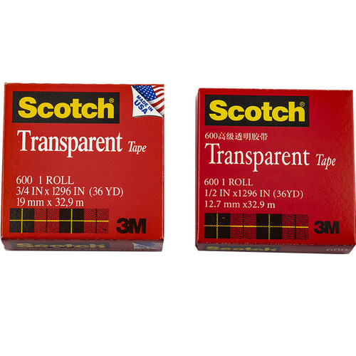 American Scotch 3M 600 Test Tape 3/4 inch transparent tape 12.7mm/19mm*33m width