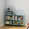 Iron art children to ground bookshelf household Wall Bookcase bedroom a living room simple and easy Bedside Storage Shelf one