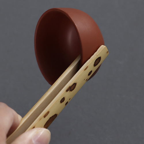 Handmade old coal-made bamboo tea clips, Mei Fei bamboo anti-scalding cup clips, bamboo tweezers, Kung Fu tea set accessories, tea ceremony six gentlemen
