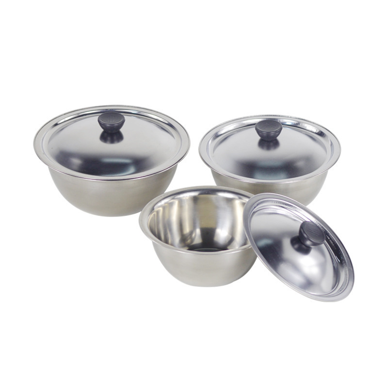 Stainless Steel Lid Wash Bowl Basin Export Stainless Steel Basin South America Africa India Basin Lid Basin Soup Basin