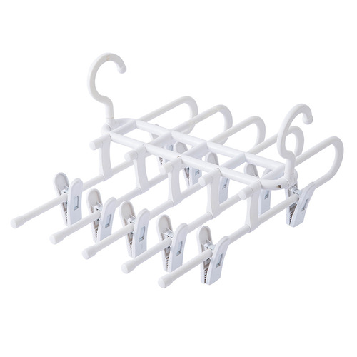 Trouser rack multi-functional telescopic multi-layer storage trouser rack clothes hanger drying rack magic trouser rack wardrobe trouser hanging rack cool clothes hanger