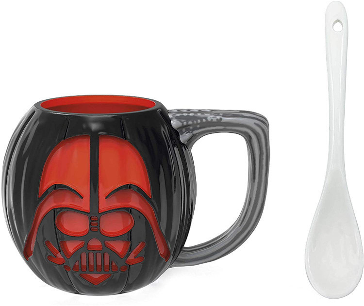 Halloween Star Wars red three-dimensional pumpkin face ghost ceramic coffee cup mug tea cup milk cup water Cup