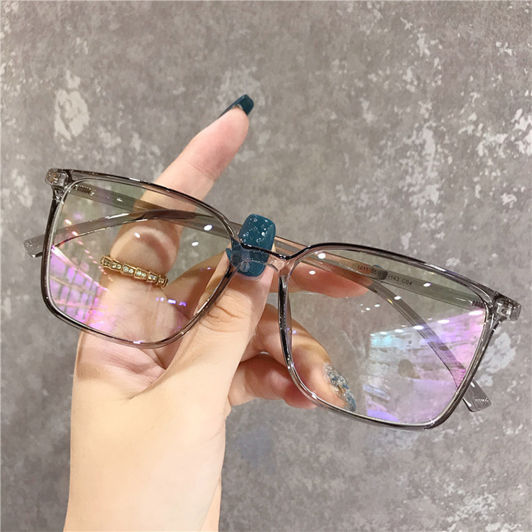 Anti-blue Light Simple Square Glasses Frame New Flat Glasses Frame display picture 3