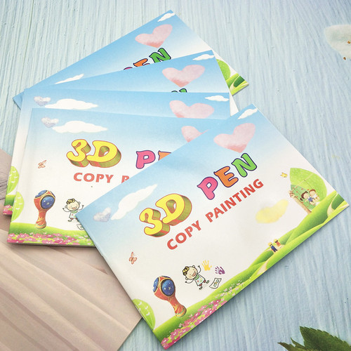 Factory Direct Sale Generation 2 3D Printing Pen Drawing Book Stereo Painting Doodle Drawing Book PLA PCA Drawing Book