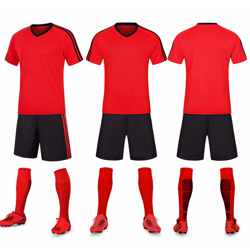 Men's Custom Football Uniform Set Adult Competition Training Team Shirt Sports Children Short Sleeve Baby Team Apparel with Number Printing
