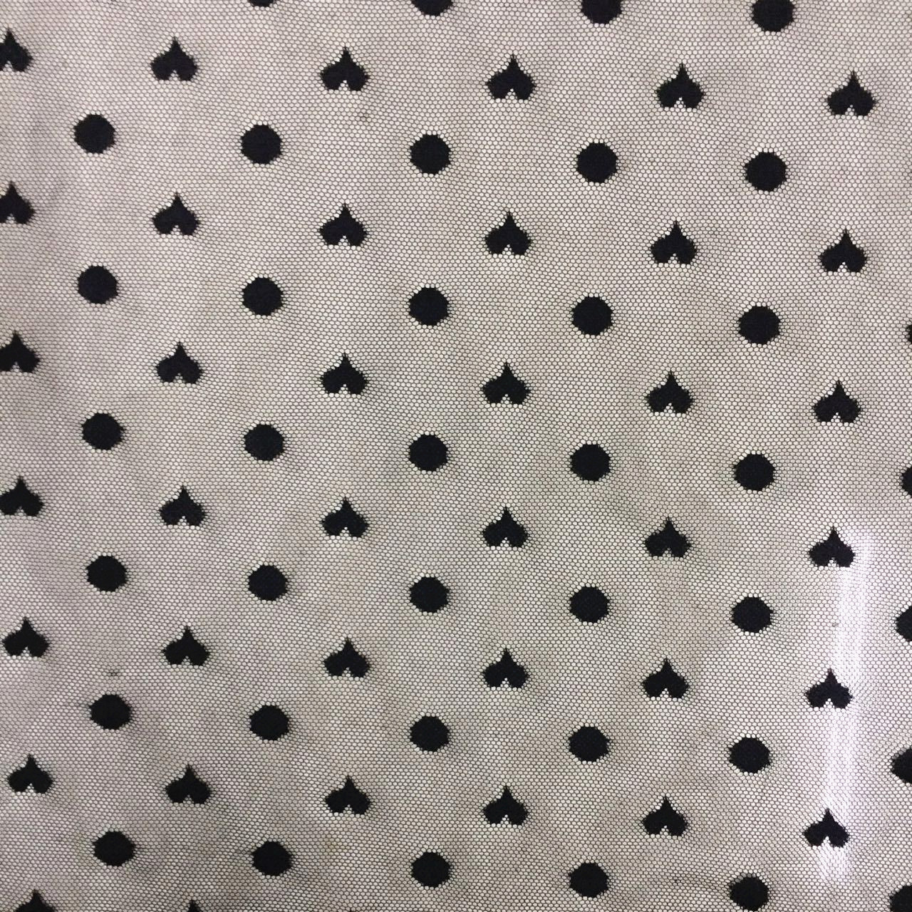 厂家直销~爆款锦氨弹力柔软亲肤桃心圆点提花网布 打底衫等面料