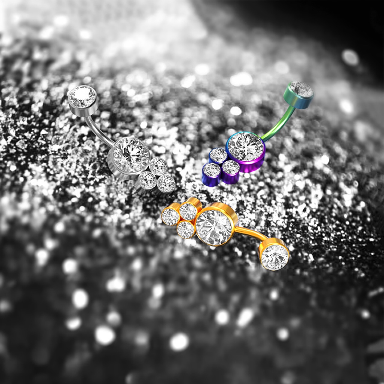 2020 Manufactor Europe and America Japan and South Korea zircon Navel puncture Jewelry wholesale 316 Electricity supplier