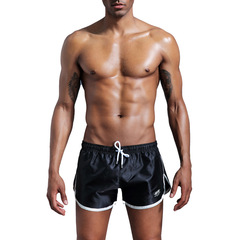 跨境外貿男士沙灘褲家居褲爽滑沙灘褲三分褲運動短褲歐美健身短褲