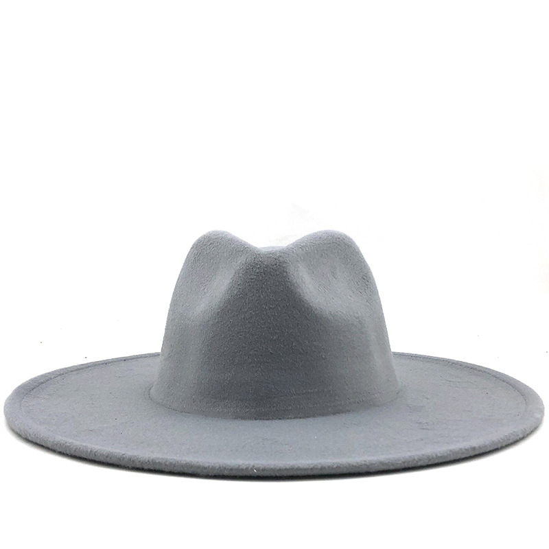 Fashion Casual Solid Color Big Side Woolen Top Hat display picture 10