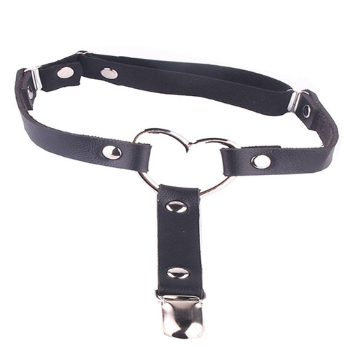 European and American sexy stocking clip + thigh ring punk style leather thigh ring garter belt