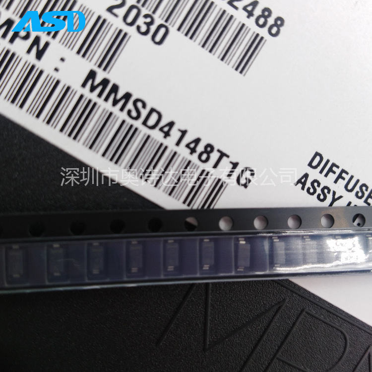 MMSD4148T1G小信号开关二极管100V SOD-123高压快恢高速车载