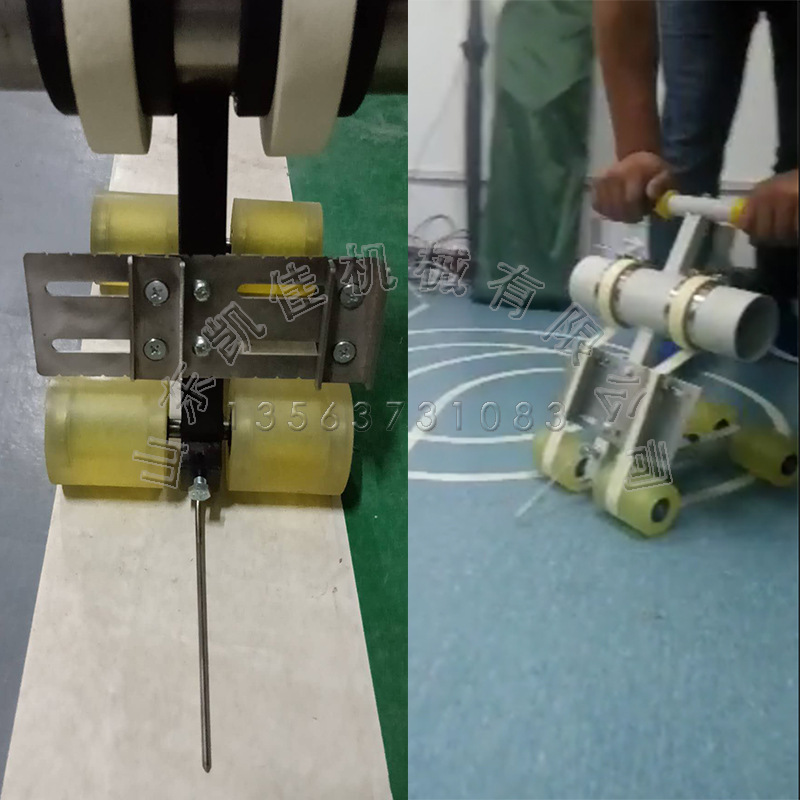 山东凯佳塑胶球场贴带机 直线转弯地坪划线贴边机 美纹纸贴带机