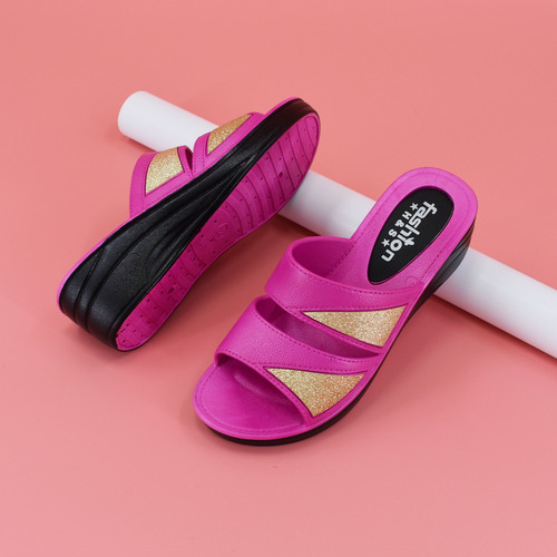 High-Heeled Plastic Slippers for Women - Summer Outdoor Wear, Fashionable Ins Trend, Household Indoor Cooling Slippers for Women - Versatile Thick Sole, 2020 New Arrival