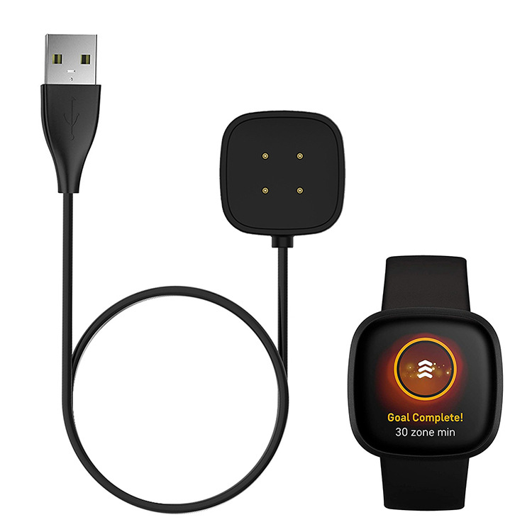 Compatible with Fitbit Versa 4/3 magnetic charging cable for smartwatch sense 2/1 charger dock full figure