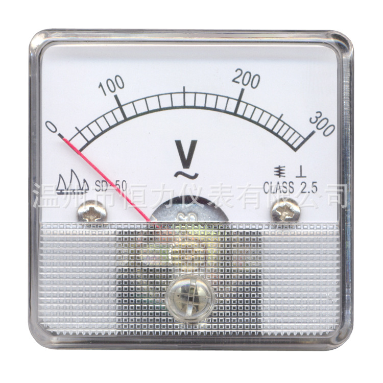 供应50 电压表直流电压表指针式电压测量仪表规格齐全直流电压表