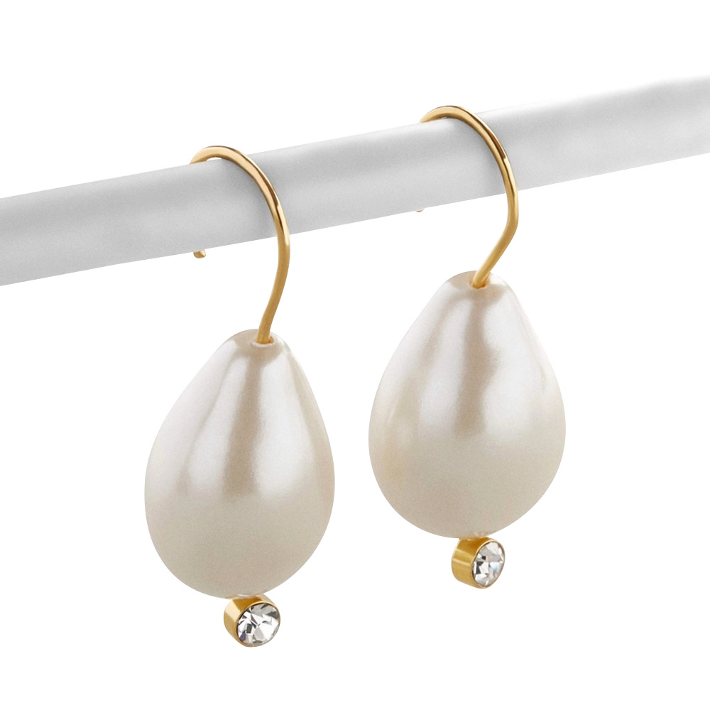 Korean New Fashion Simple Sweet Pearl Earrings Elegant Water Drop Earrings For Women display picture 4