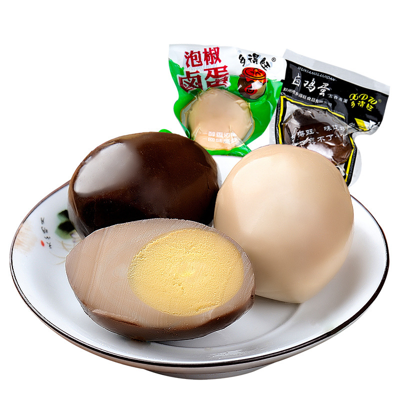 卤蛋鸡蛋10枚五香茶叶蛋小包装卤味小吃即食方便泡面搭档非乡巴佬|ru