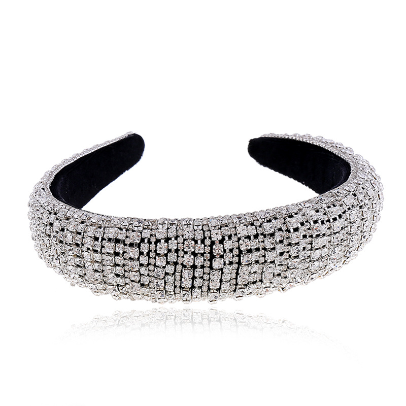 New Fashion Alloy Full Diamond Headband Hair Accessories Wholesale Nihaojewelry display picture 2