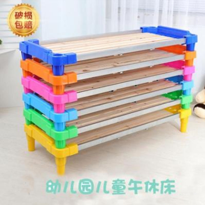 Kindergarten Bed Sleeping Bed Pupils Bedroom Hosting Toddler Indoor Wooden Extended Easy Bed Delayed Home