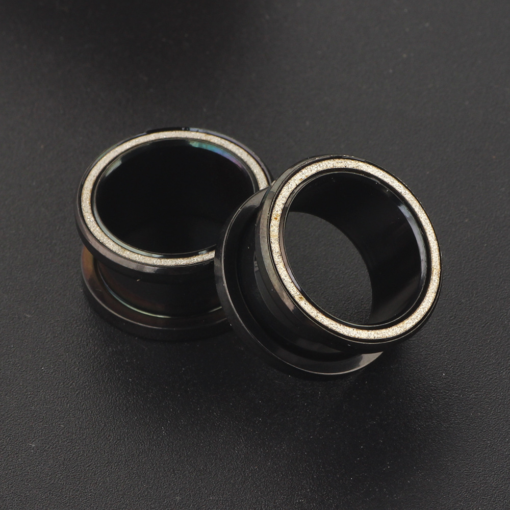 Stainless Steel Sand Pressure Ear Expander Ear Pulley Jewelry Gold 16mm Body Piercing Jewelry detail image 11