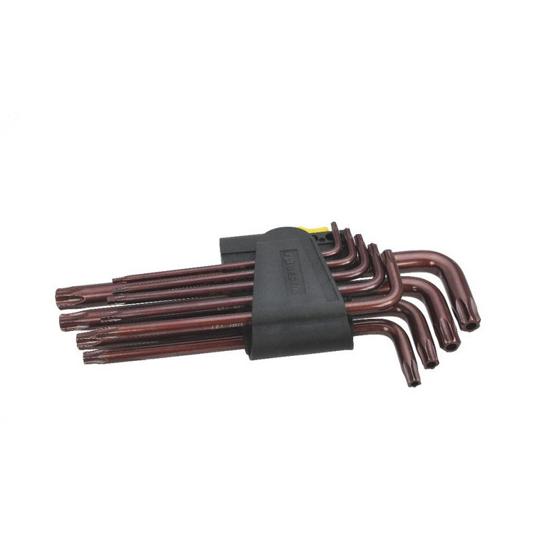 鹰之印工具 9件套加长/特长球头公英制内六角扳手套装 铬钼钢 S2