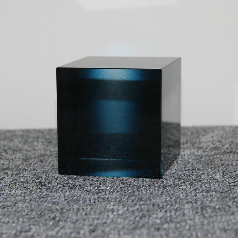 漸變藍立方水晶工藝品家具擺件創意立方體漸變水晶工藝擺設品