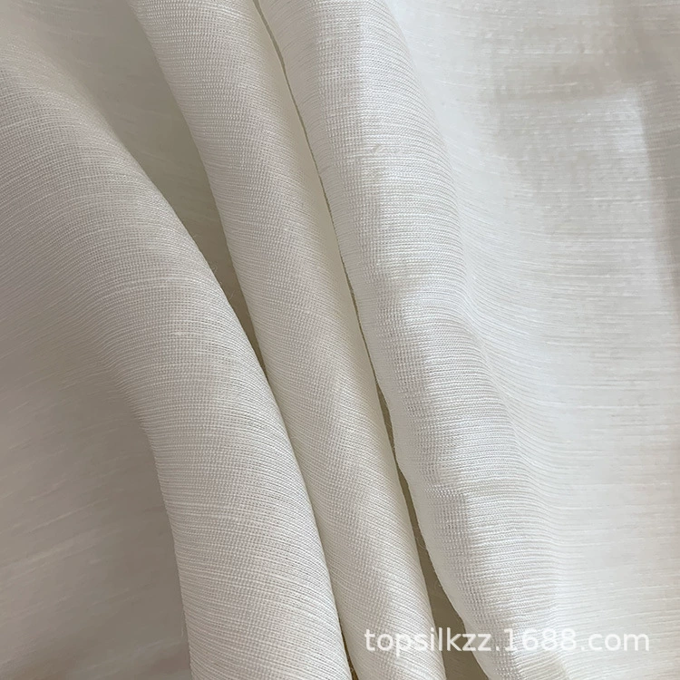 14mm silk and linen spinning 140 width mulberry silk and linen interwoven silk fabrics