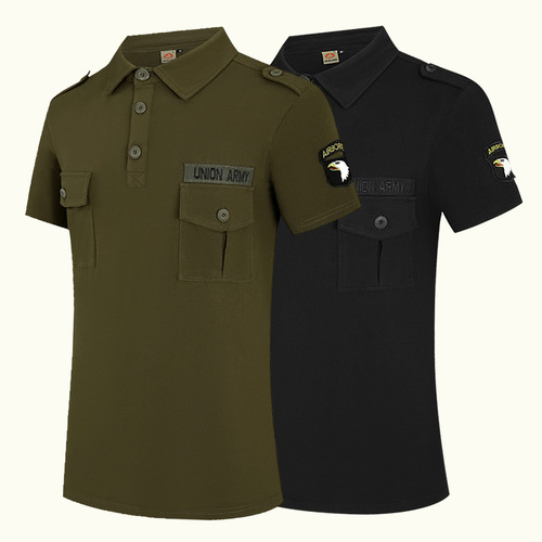 Allied Forces Fan T-Shirt Short Sleeve Men's T Elastic Cotton T Camping Military Training Uniform Tactical Outdoor Military Fan T-Shirt Top