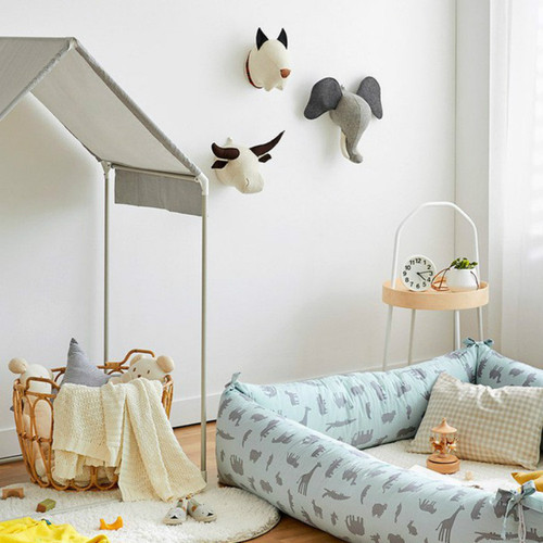 ins Nordic children's room animal head decoration home bedroom pendant wall hanging 3D modern simple
