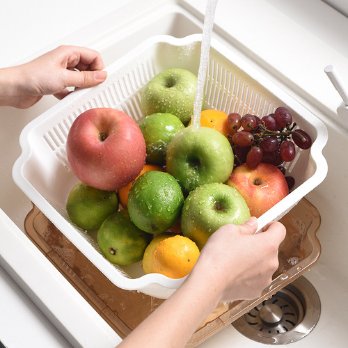 Factory direct sales plastic dish rack plastic kitchen drain storage simple cupboard household double layer multi-functional drain dish rack