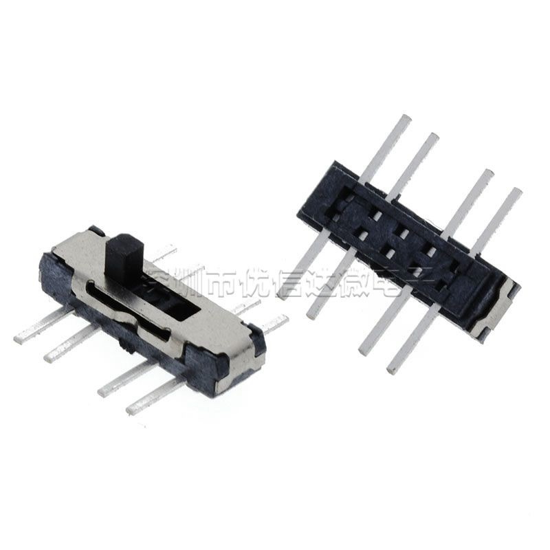 拨动开关MSS23D19/23D21八脚贴片平脚 8脚3档 侧拨立式直三档2高