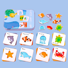 Children's puzzle cognitive early education puzzle cards baby intelligence development boys and girls fruit and animal toys direct sales