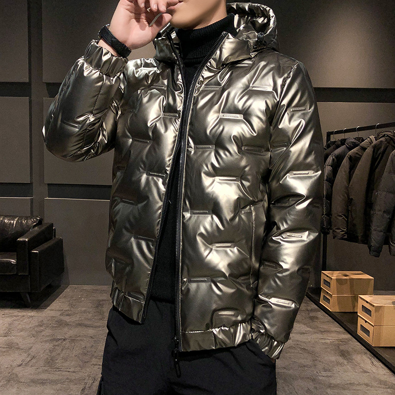 2023 New Trendy Bright Face Men's Down Korean Edition Lightweight and Slim Fit Youth Winter Coat_voghion.com