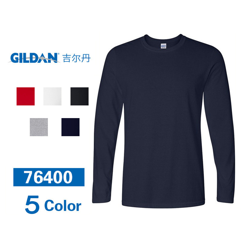 GILDAN76400 Gildan Crewneck Cotton Long Sleeve Printed T-shirt Base Shirt Work Clothes T-shirt Printed LOGO GILDAN76400 Gildan Crewneck Cotton Long Sleeve Printed T-shirt Base Shirt Work Clothes T-shirt Printed LOGO