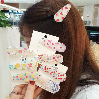 小清新亞克力水滴網紅發夾女韓國可愛女孩發飾女生飾品劉海夾邊夾